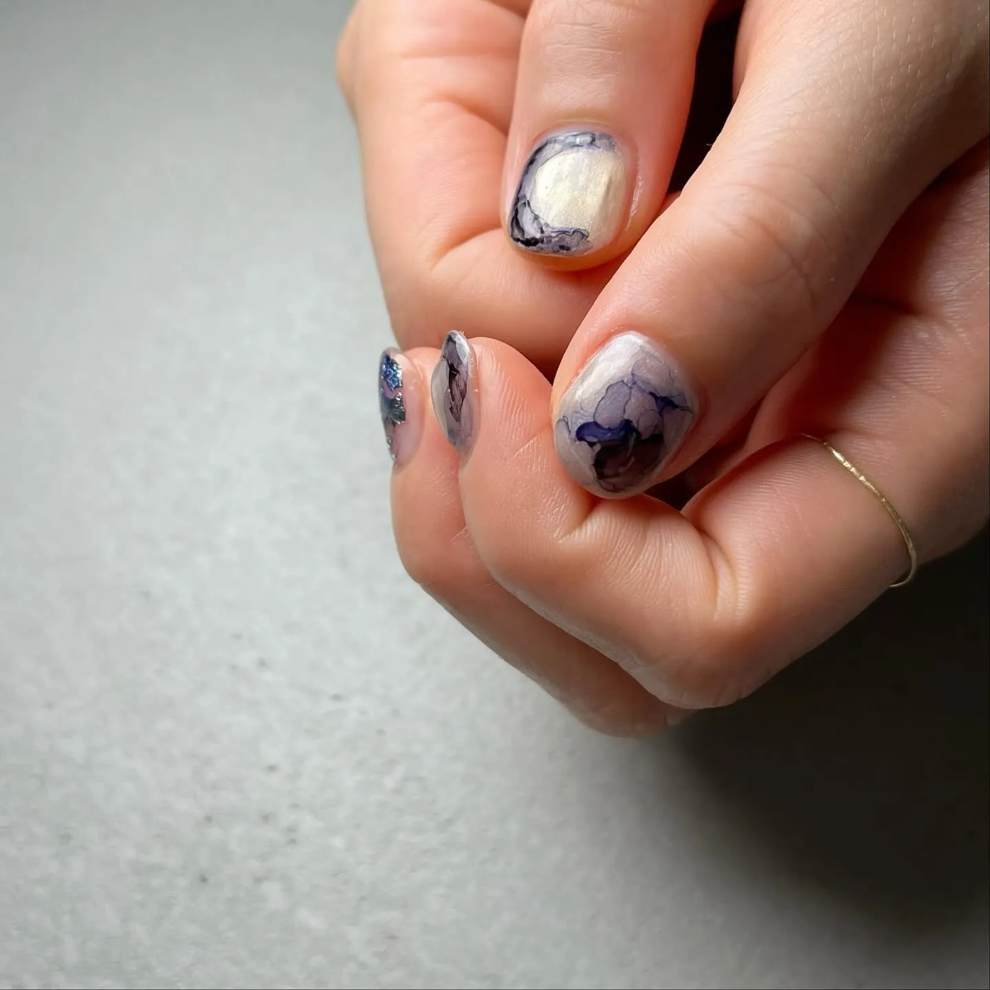BLUE×SILVER♡涼￤横浜ニュアンスネイルサロン